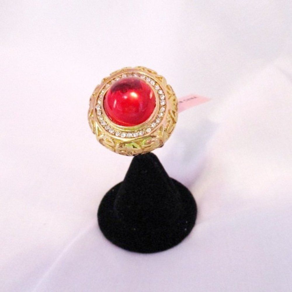 4 FOR $20 Austrian Crystal Ring in ION Plated Red